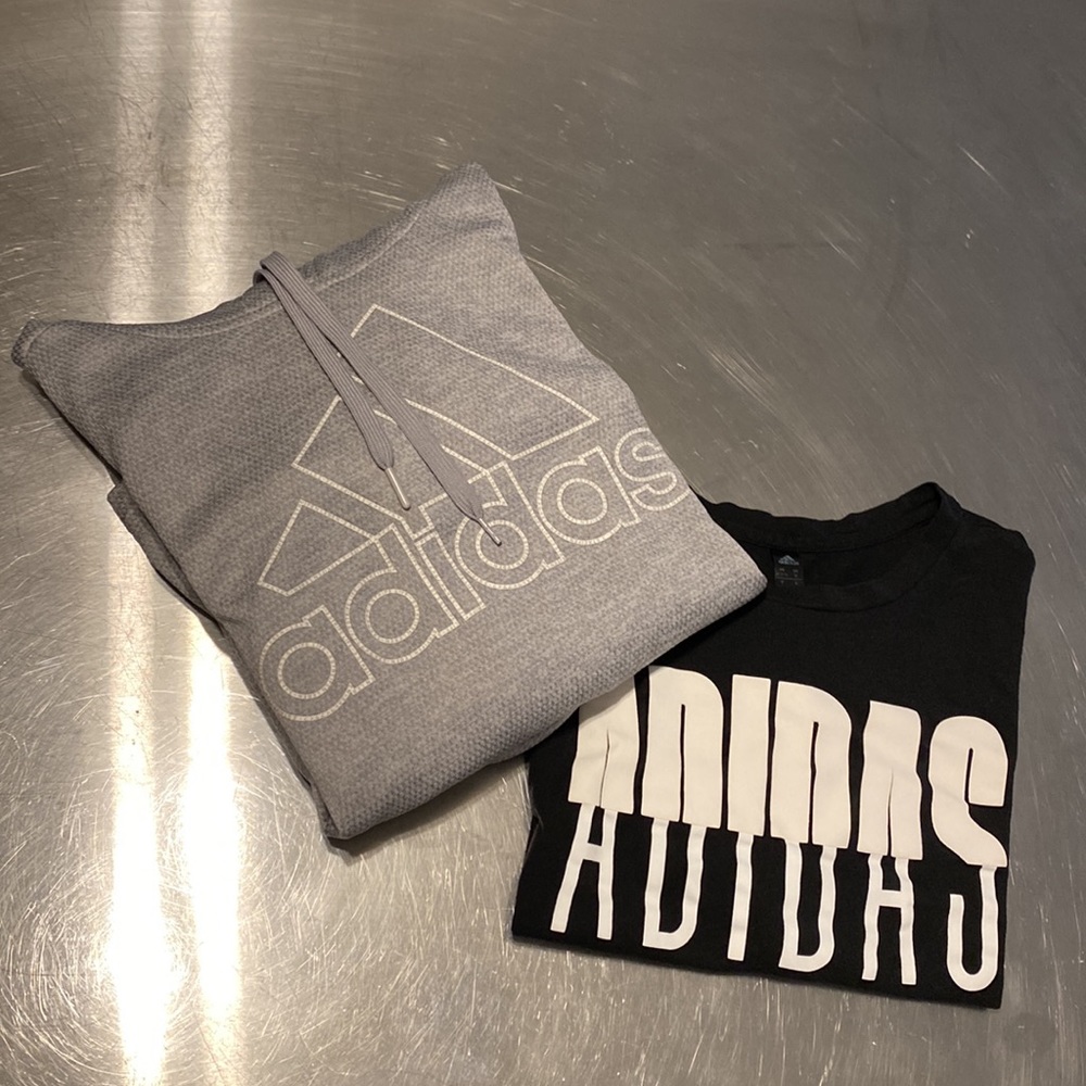 ADIDAS hoodie & t-shirt bundle